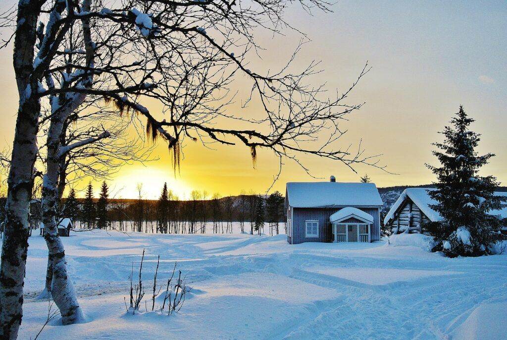 norrland, snow, sky