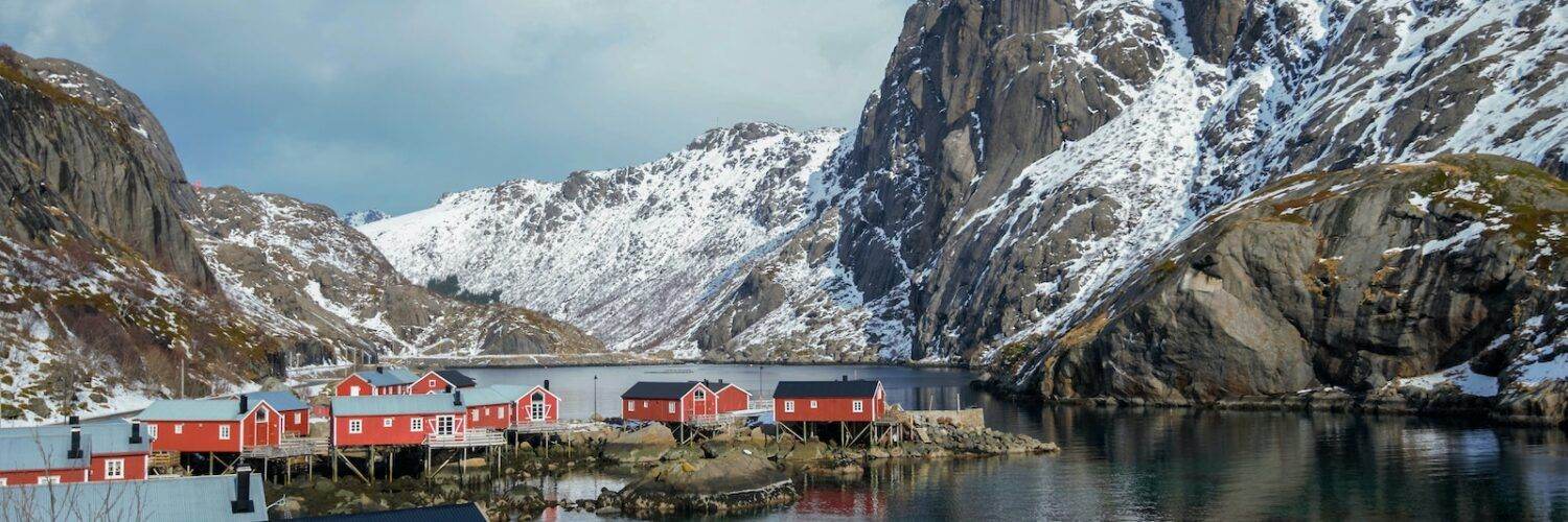 Cabins beside Lake