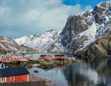 Cabins beside Lake