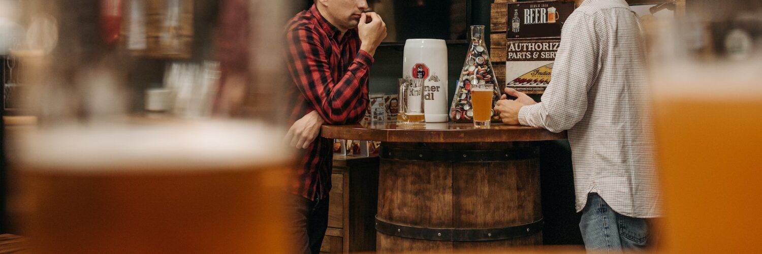 Men Hanging Out at a Bar