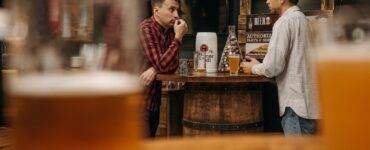 Men Hanging Out at a Bar