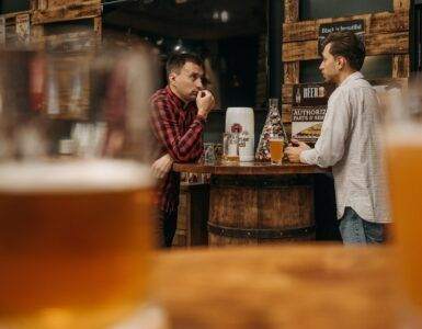 Men Hanging Out at a Bar