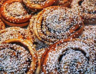 brown donuts with chocolate sprinkles