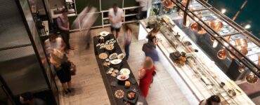 people inside store standing and sitting